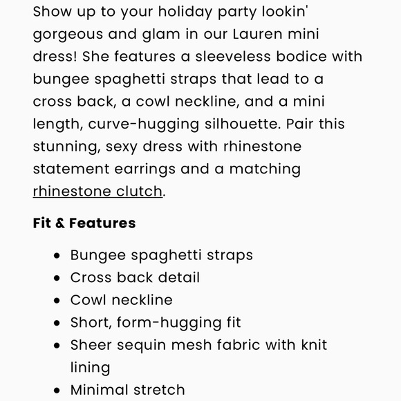 WINDSOR gold sequin dress - Picture 7 of 7